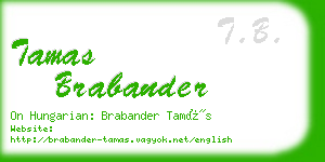 tamas brabander business card